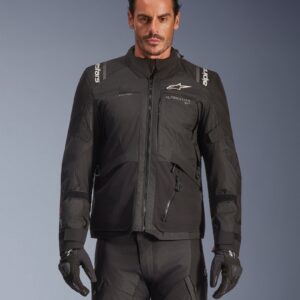 Vista frontal oficial de la jacket Alpinestars Andes V4 Drystar negra