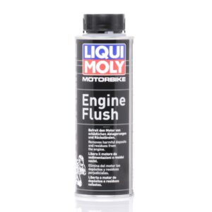 Lata LIQUI MOLY Motorbike Engine Flush de 250 ml sobre fondo blanco