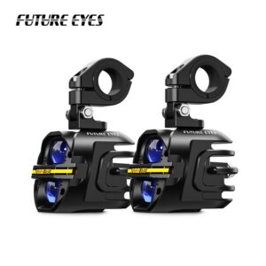 Par de luces auxiliares Future Eyes X80 con soportes de abrazadera