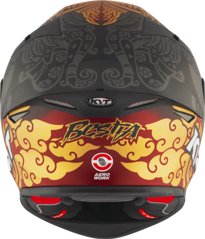 Vista posterior candidata del KYT TT-REVO Enea Indonesia Replica 2023 Matt