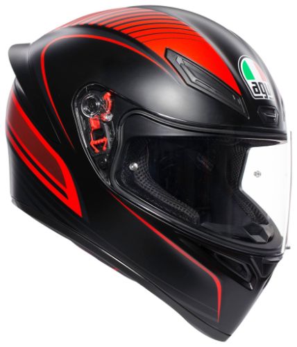 AGV K1 S Warmup rojo fotografiado por MotoMundo