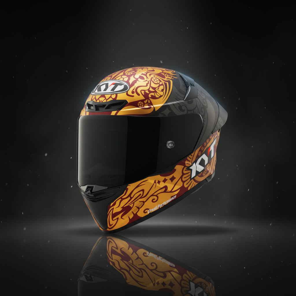 Vista frontal en ángulo candidata del KYT TT-REVO Enea Indonesia Replica 2023 Matt