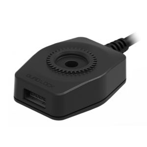 Cargador USB Quad Lock negro para motocicleta, vista del producto