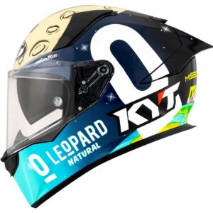 Vista lateral izquierda del casco KYT R2R Max Dennis Foggia Mugello 2022