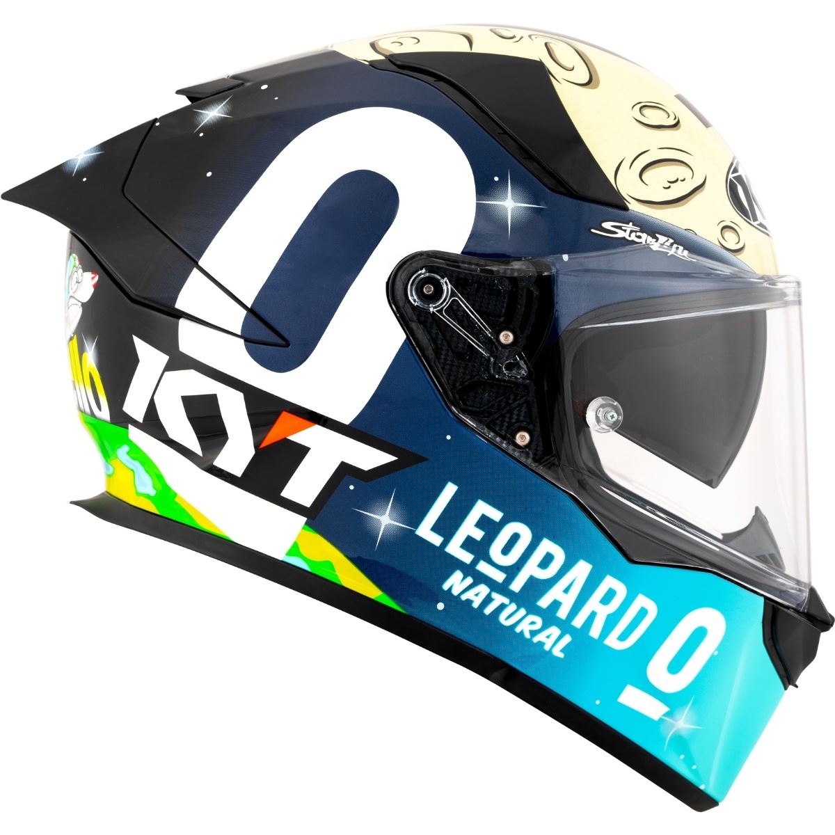Vista lateral derecha del casco KYT R2R Max Dennis Foggia Mugello 2022