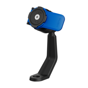 Quad Lock Mirror Stem Mount para vástago de espejo con palanca azul sobre fondo blanco