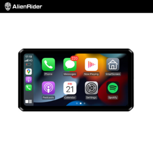 Pantalla AlienRider con interfaz CarPlay, imagen oficial candidata
