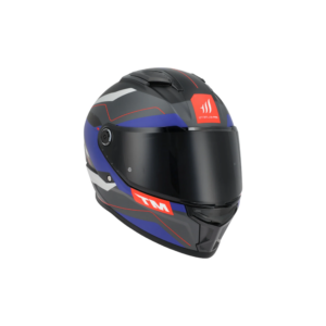 Casco MT Stinger 2 Micro negro y azul con detalles rojos, imagen de referencia proporcionada por el usuario